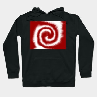 Red and White Game Day Tie Dye Hoodie